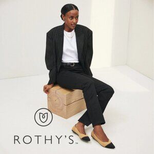 ROTHY'S "The Point II" Camel Captoe Knit Fabric Slip On Ballet Flats 🌷 NEW!!